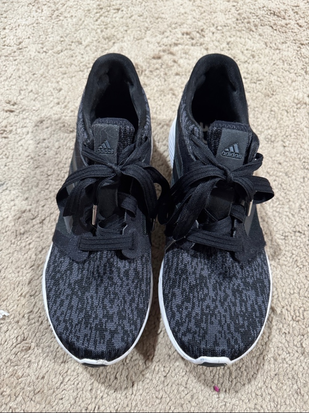 Women’s Adidas Bounce Black Knit Running Sneakers